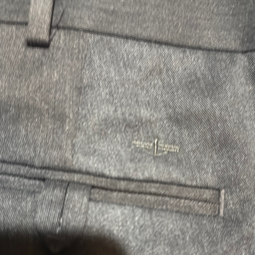 Dark Gray Men’s Relaxed Fit Flat Front Dress Pants with Belt Loops by Dockers - Picture 10 of 10